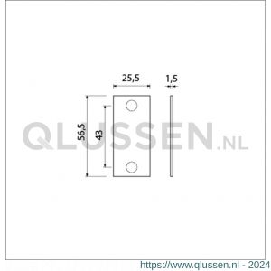 Ami 4 Vlak afdekrozet aluminium blind F1 217031