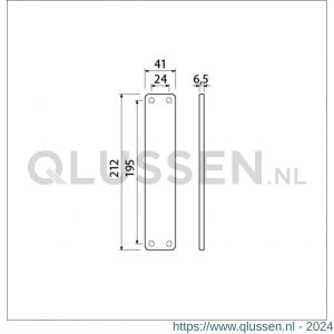 Ami 212/41 RH langschild aluminium rondhoek geheel blind F2 223130