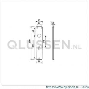 Ami 218/3 RH langschild aluminium rondhoek bontebaard BB 72 F2 223205