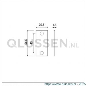 Ami 4 Vlak afdekrozet aluminium blind F2 227031