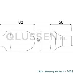 Ami 145 deurknop aluminium Varo F1 300920