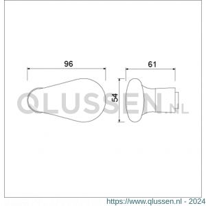 Ami 173 deurknop aluminium Varo F1 300925