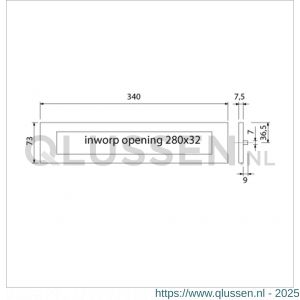 Ami DL binnendraaiende briefplaat met veer aluminium F1 deurdikte 38-42 mm 400060