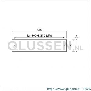 Ami TA afdekplaat briefplaat met veer aluminium blind M5 F2 buitenzijde 400164