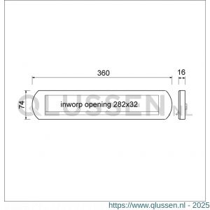 Ami EP 970 briefplaat met veer aluminium deurdikte 53-57 mm F1 Climate Comfort 400561