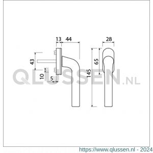 Ami 820 draai-kiep raamgreep 7x40 mm wit RAL 9016 ovaal 425566