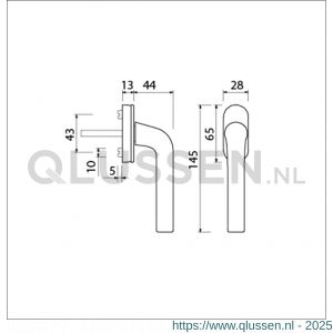 Ami 820 draai-kiep raamgreep 7x35 mm wit RAL 9001 ovaal 425625