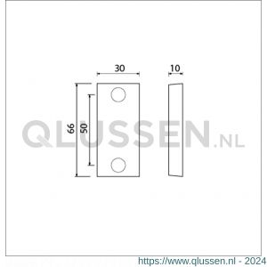 Ami 65/30 smalrozet aluminium gegoten blind R6.5 hartafstand 50 mm F1 510002