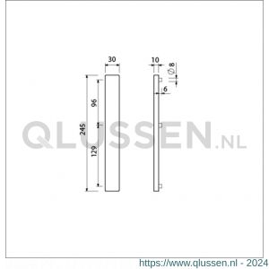 Ami 245/30 smalschild aluminium geheel blind M5 F1 510601