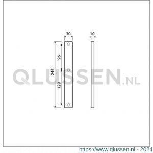 Ami 245/30 smalschild aluminium geheel blind R5,5 F1 510602