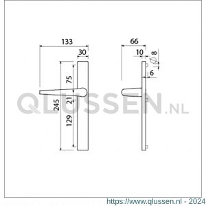 Ami 245/30-357 smalschild-kruk-kruk garnituur deurkruk 357 vastdraaibaar 245/30 blind M5 F1 511631