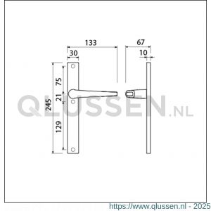 Ami 245/30-357 smalschild-kruk-kruk garnituur deurkruk 357 vastdraaibaar 245/30 blind R6.5 F1 511632