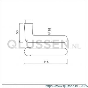 Ami 362 deurkruk Archi Design deurdikte 53-57 mm Irox 620002