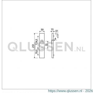 Ami VHB 250/15 KT senioren veiligheidslangschild SKG*** kerntrekbeveiliging ovaal omkeer buitenlangschild 250/50/15 KT 72 omkeer 2 GTS F1 656007
