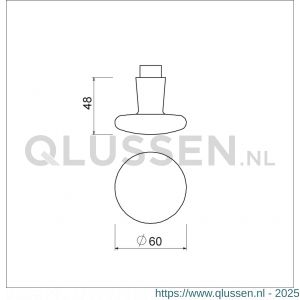 Ami 160/50 knopkruk aluminium deurdikte 38-42 mm zmm wart RAL 9005 structuur finish 739070