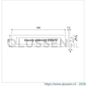 Ami DL binnendraaiende briefplaat met veer aluminium zwart RAL 9005 structuur finish deurdikte 38-42 mm 739606