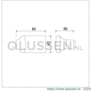 Ami 144 deurknop aluminium Varo zwart RAL 9005 structuur finish 739651