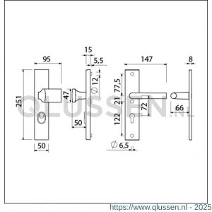 Ami VHB 251/15-144 KT veiligheidsvoordeur-knoplangschildgarnituur SKG*** kerntrekbeveiliging VHB 251/15 KT 72 knop 144 en deurkruk 374 profielcilinder PC 72 zwart RAL 9005 structuur finish deurdikte 38-42 mm R9005Str 739750