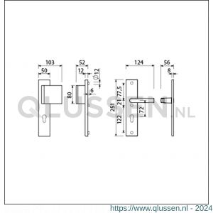 Ami VHB 251/50-90/80 veiligheidsvoordeur-duwerlangschildgarnituur SKG*** VHB 251/50 profielcilinder PC 72 deurduwer 90/80 rechts F2 profielcilinder PC 72 en deurkruk 332 deurdikte 38-42 mm 802405