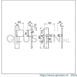 Ami VHB 251/50-90/80 veiligheidsvoordeur-duwerlangschildgarnituur SKG*** VHB 251/50 profielcilinder PC 85 deurduwer 90/80 rechts F2 profielcilinder PC 85 en deurkruk 332 M6 deurdikte 38-42 mm 802605