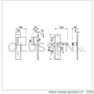 Ami VHB 251/50-90/80 veiligheidsvoordeur-duwerlangschildgarnituur SKG*** VHB 251/50 profielcilinder PC 92 deurduwer 90/80 rechts F2 profielcilinder PC 92 en deurkruk 332 deurdikte 38-42 mm 802805