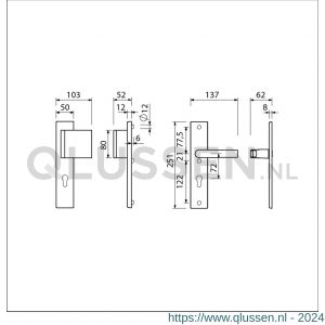 Ami VHB 251/50-90/80 veiligheidsvoordeur-duwerlangschildgarnituur SKG*** VHB 251/50 profielcilinder PC 72 deurduwer 90/80 rechts F1 profielcilinder PC 72 en deurkruk 332/125 deurdikte 38-42 mm 803410