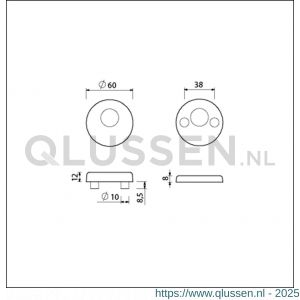 Ami VHB rond rozet veiligheidsrozet SKG*** VHB rozet rond RC 22,5 F1 deurdikte 38-42 mm 816125