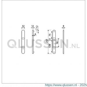 Ami VHB 257/32/2 veiligheidssmalschild SKG** ovaal VHB 257/32/2 buiten en binnen profielcilinder PC 92 F1 deurdikte 53-57 mm 835119