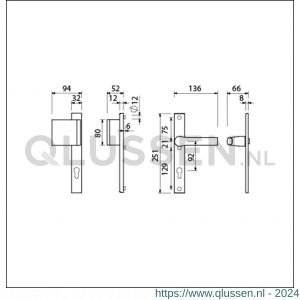 Ami VHB 251/32-90/80-379 veiligheids Rotaveer duwer-kruk smalschildgarnituur SKG** VHB 251/32 profielcilinder PC 92 deurduwer 90/80 links F1 en deurkruk 379 Rota 251/32 profielcilinder PC 92 deurdikte 53-57 mm 840329