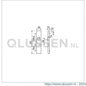 Ami VHB 251/15 KT senioren veiligheidlangschild SKG*** kerntrekbeveiliging omkeer buitenlangschild 251/50/15 KT 72 omkeer F1 891007