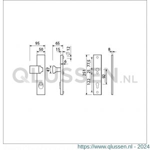 Ami VHB 251/15-144 KT veiligheidsvoordeur-knoplangschildgarnituur SKG*** kerntrekbeveiliging VHB 251/50/15 KT 92 knop 144 en zonder deurkruk profielcilinder PC 92 F1 deurdikte 38-42 mm 891370