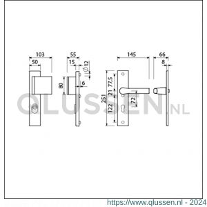 Ami VHB 251/15-90/80-379 KT veiligheids Rotaveer duwer-kruk langschildgarnituur SKG*** kerntrekbeveiliging VHB 251/50/15 KT 72 deurduwer 90/80 rechts en deurkruk 379 Rota profielcilinder PC 72 F1 deurdikte 38-42 mm 891621