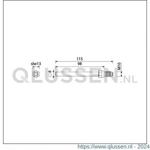 Ami gelagerde wissel Quickstift 8x115 mm (8x98) 900643