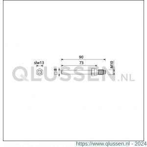 Ami gelagerde wissel Quickstift 8x90 mm (8x73) 900647