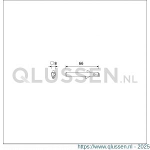 Ami wisselquickstift met kantelaar 8x66 mm deurdikte 38-42 mm 900660