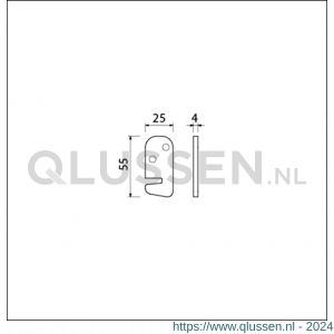 Ami sluithaak enkel staal verzinkt 4 mm 900700