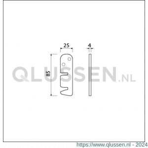 Ami sluithaak dubbel staal verzinkt 4 mm 900701