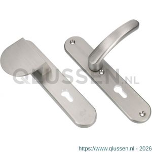 Ami VHB 250/50/1-90/83-378 veiligheids Rotaveer duwer-kruk langschildgarnituur SKG*** Archi Design ovaal VHB 250/50/1 profielcilinder PC 92 deurduwer 90/83 links en deurkruk 378 Rota Irox deurdikte 38-42 mm 621751