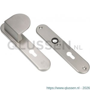 Ami VHB 250/50/1-90/83 veiligheidsvoordeur-duwerlangschildgarnituur SKG*** Archi Design ovaal VHB 250/50/1 profielcilinder PC 55 deurduwer 90/83 rechts en zonder deurkruk Irox deurdikte 38-42 mm 622300