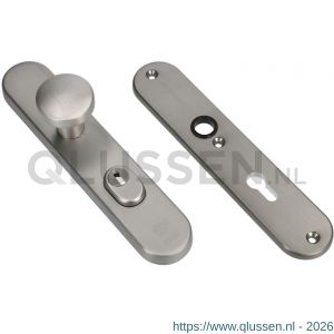 Ami VHB 250/15-169/50 KT veiligheids knop-kruk langschildgarnituur SKG*** kerntrekbeveiliging Archi Design ovaal VHB 250/15 knop 169/50 KT 72 en zonder deurkruk profielcilinder PC 72 Irox deurdikte 38-42 mm 623125