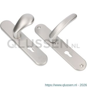 Ami VHB 250/50/1-173-378 veiligheids Rotaveer knop-kruk langschildgarnituur SKG*** ovaal VHB knop 173 250/50/1 buiten en binnen profielcilinder PC 92 deurkruk 378 Rota F1 deurdikte 38-42 mm 689915