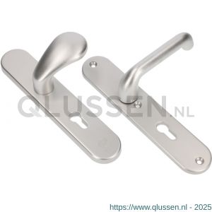 Ami VHB 250/50/1-173-386 veiligheids Rotaveer knop-kruk langschildgarnituur SKG*** ovaal VHB knop 173 250/50/1 buiten en binnen profielcilinder PC 92 deurkruk 386 Rota F1 deurdikte 53-57 mm 689927