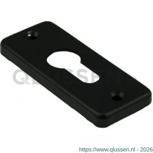 Ami 4 RH cilinderrozet aluminium rechthoek sleutelgat SLG zwart 739353