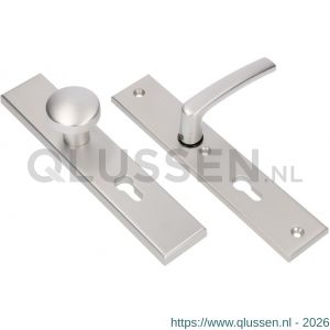 Ami VHB 251/50-169/50 veiligheidsvoordeur-knoplangschildgarnituur SKG*** VHB 251/50 knop 169/50 buiten en binnen profielcilinder PC 85 deurkruk 332 F1 deurdikte 38-42 mm 804031