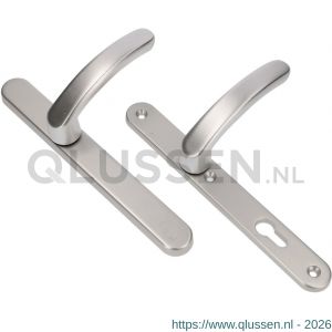 Ami VHB 257/32/2-378 veiligheids Rotaveer kruk-kruk smalschildgarnituur SKG** ovaal VHB deurkruk 378 Rota 257/32/2 blind F1 en deurkruk 378 Rota 257/32/2 profielcilinder PC 55 deurdikte 53-57 mm 845204