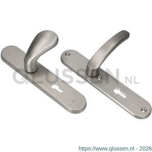 Ami VHB 250/50/1-173-378 veiligheids Rotaveer kruk-kruk langschildgarnituur SKG*** Archi Design ovaal VHB deurkruk 173/378 Rota 250/50/1 profielcilinder PC 72 Irox deurdikte 38-42 mm 621875