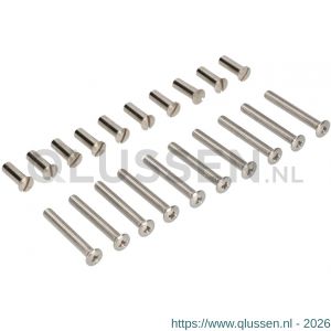 Ami patentbout compleet met huls RVS M6x53 mm schroef en huls RVS set 10 stuks 900124
