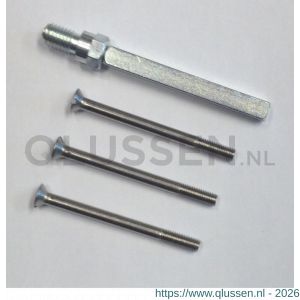 Ami bevestigingsschroeven veiligheidsschilden VHB voordeur deurdikte 38-43 mm gelagerde wisselstift 8x100 Varo ring en 3 schroeven M6x52 900189