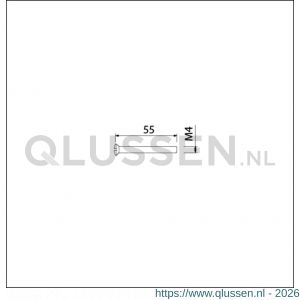 Ami patentschroef met zaagsnede ijzer vernikkeld M4x55 mm voldraad set 10 stuks 900221