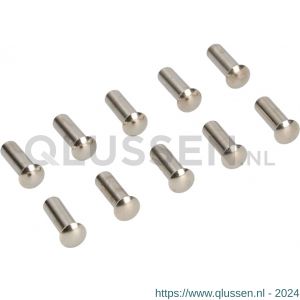 Ami patentbouthuls messing vernikkeld M5x21 mm zonder zaagsnede set 10 stuks 900239